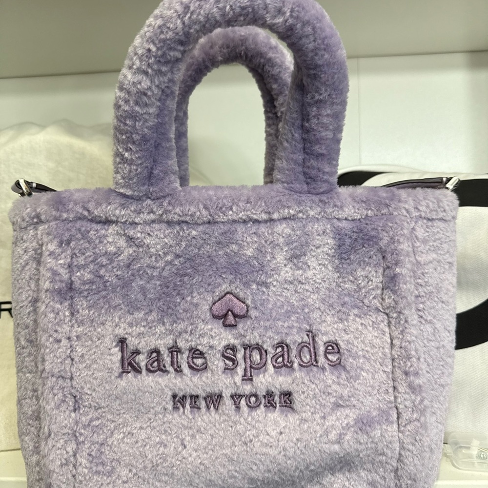 Kate Spade Lavender Shearling Tote